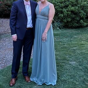 Revelry Alma chiffon dress in Rosemary